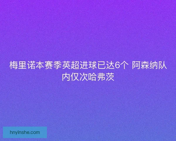 梅里诺本赛季英超进球已达6个 阿森纳队内仅次哈弗茨